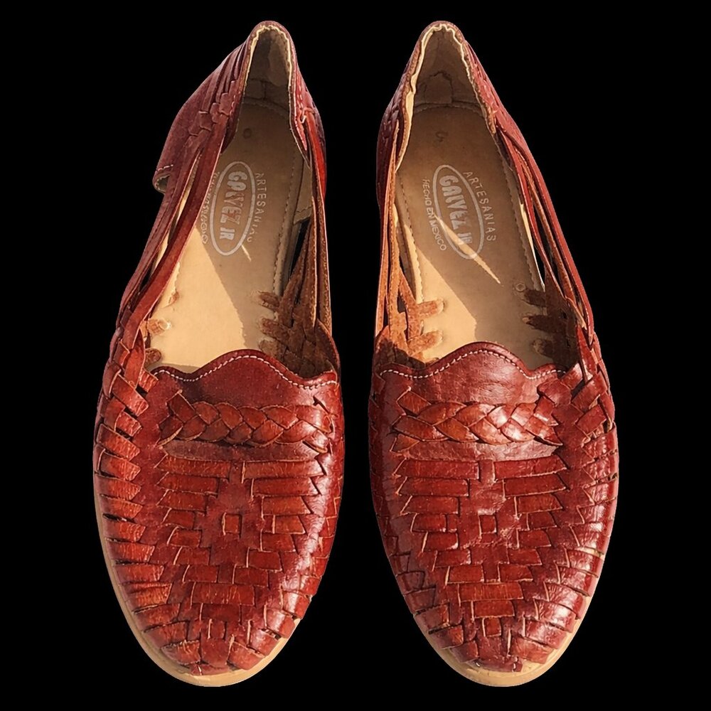 Gaiviz Women’s Huarache Woven Leather Flats, 7.5 - Picture 2 of 8